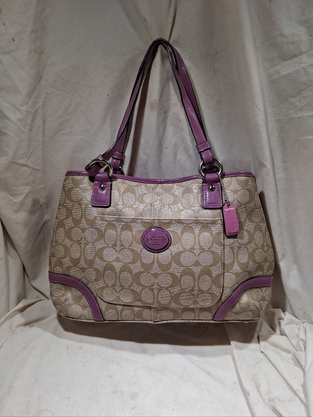 Coach Signature Peyton Heritage Tote